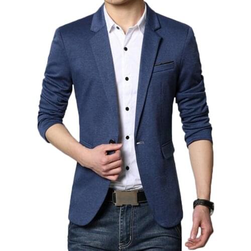 Men Casual Jacket Spring Autumn Single Button Luxury Cotton Jackets Jaqueta Masculina Mens Plus size 5XL 6XL Suit Party Clothes