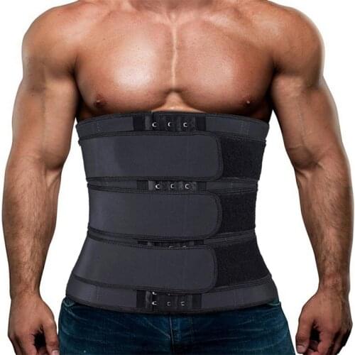 Men Workout Body Shaper Waist Trainer Tummy Slimming Sheath Sauna Trimmer Belt Abdomen Shapewear Weight Loss Corset Fitness