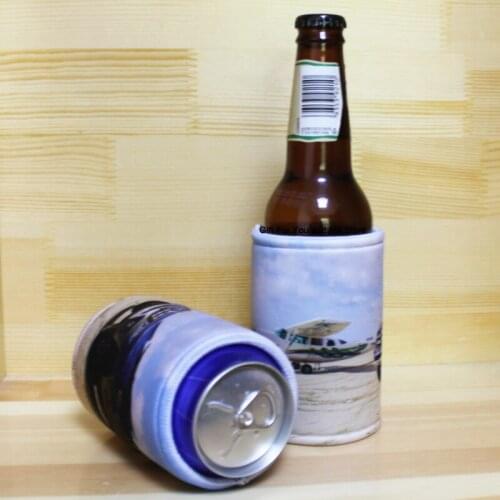 100pcs/lot Neoprene Beer Bottle Cooler Business Stubby Holders Dye Sublimated Stubby Holders Super Can Cooler Cooler Ice Packs