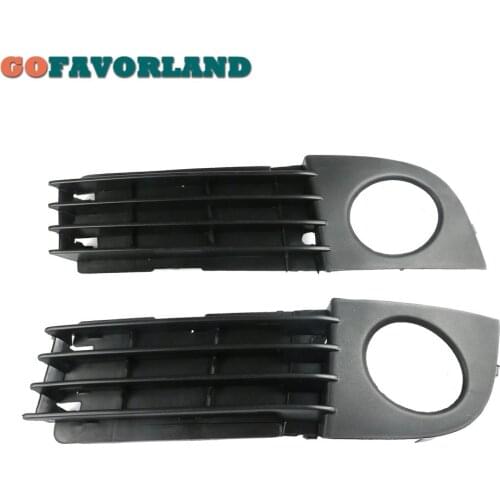 Pair Front Bumper Lower Grille with Fog Lights Hole Left Right For Audi A6 C5 2002 2003 2004 2005 4B0807681AA 4B0807682AA