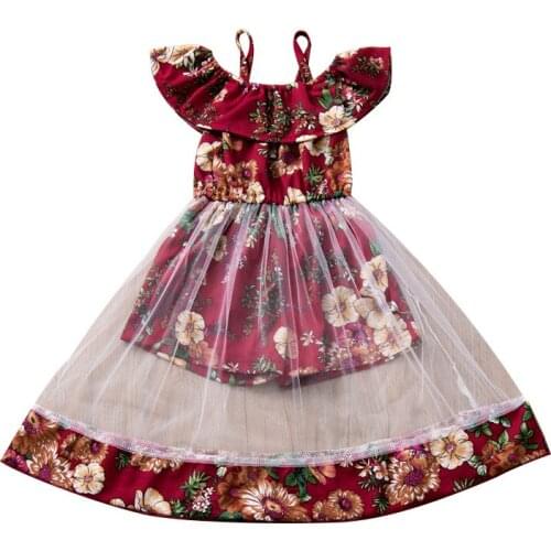 2020Princess Bow Flower Girl Dress Summer Tutu Wedding Birthday Party Dresses For Girls Childrens Costume New Year kids clothes