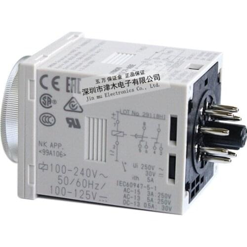 H3CR-A8E 100-240VAC time relay timer 8 pin 6months warranty