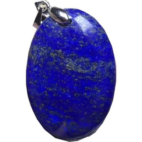 Top Natural Royal Blue Lapis Lazuli Pendant For Woman Lady Men Oval Stone 30x20x8mm Beads Healing Necklace Pendant Jewelry AAAAA