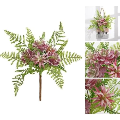 Unpotted Fake Succulents Plant Realistic Textured Faux Succulent Pick Decoration