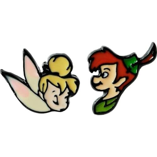 YQ053 Disney Peter Pan Earrings Flying Boy Ear Studs Fashion Daily Korean Stud Ear Jewelry for Women Friends Teens Best Gift