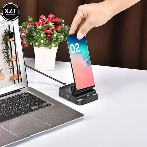 7 In 1 Type C USB Hub Phone Chargeing Docking Station Dex Pad USB C To HDMI-compatible Power Charger For MacBook Samsung S20