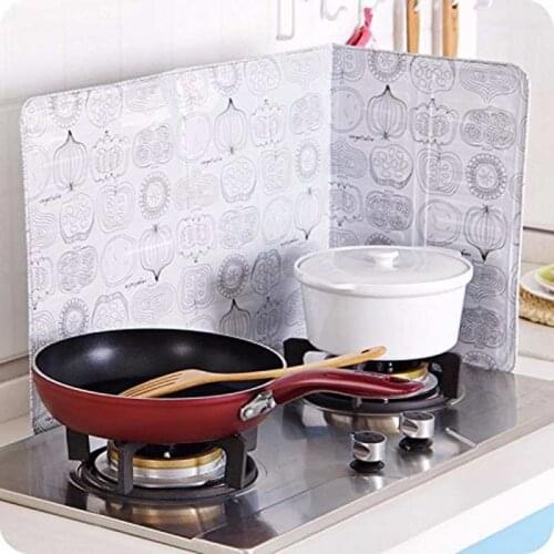 Splatter Shield Guard Oil Divider Proof Baffle Tool Kitchen Cooking Frying Pan Oil Screen Cover Gas Stove