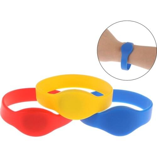 1pc 125khz EM4100 TK4100 Wristband RFID Bracelet ID Card Silicone Band Read Only Access Control Card 3 Colors