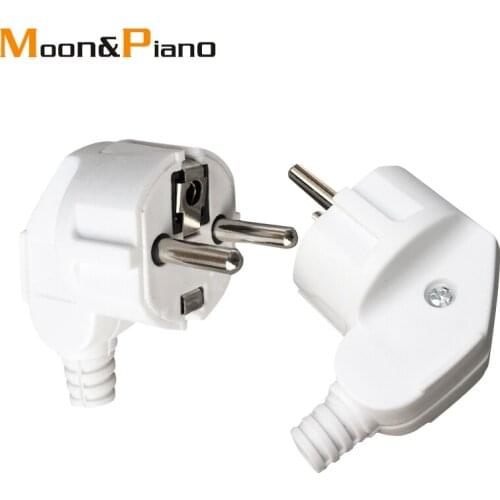 1 Pc EU Electrical Plug 16A 250V EU German France 2 Pins Europe Power Adaptor European electrical Socket White Black Converter
