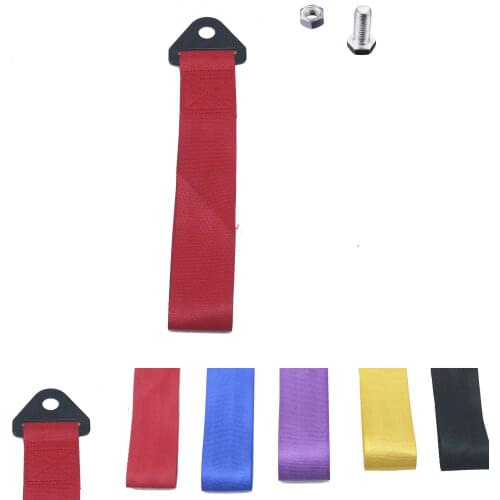 1PC Universal High Quality Racing Car Tow Strap Ropes Hook Bars 24.5cm With Screws and Nuts