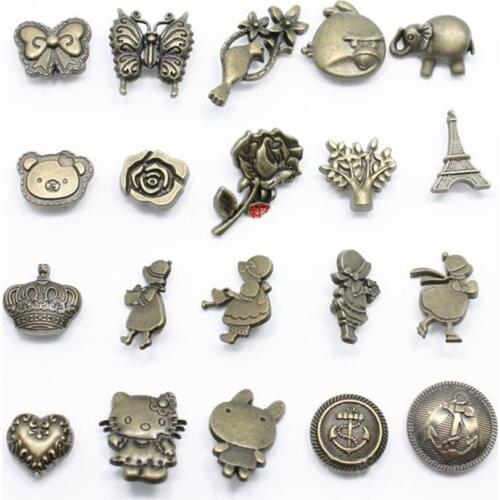 100 pieces 12.5mm art handmade retro three-dimensional pattern four-buttons spring buttons wallet leather bag metal snap buttons