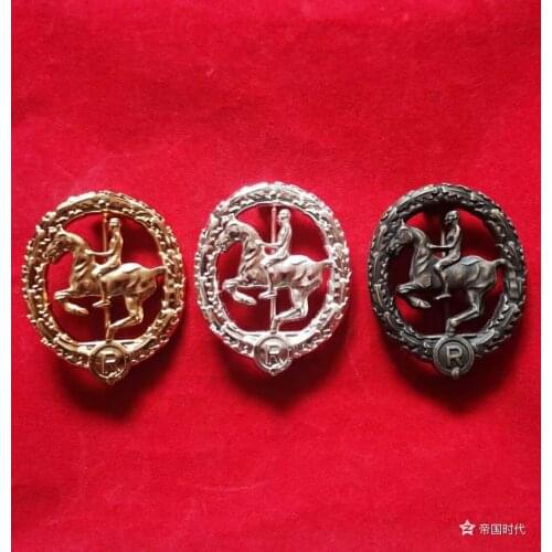 3PCS WWII GERMAN SOLDIER MEDAL WAR HORSE TOTENKOPF METAL BADGE PIN Reproductions