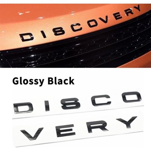 3D Letter DISCOVERY Car Rear Front Badge Emblem Decal Sticker for Land Rover Front Hood Rear Trunk