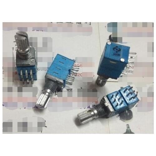 5pcs/lot Joint-stock 9011 quadruple A50K precision potentiometer handle long 15MM flowers