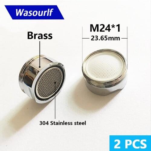 WASOURLF 2 PCS water saving faucet aerator 24mm male thread external tap spout bubble accessories bathroon basin kitchen