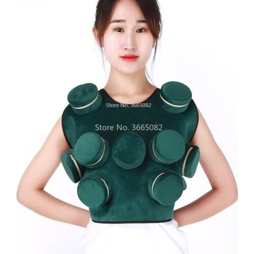 Smokeless Moxibustion Box Red Velvet Bag Cover Moxa Stick Acupuncture Roller Holder Neck Waist Body Acupoint Massage Therapy