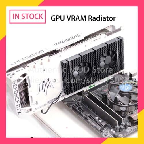 Aluminum GPU Backplane Radiator For RTX 3090 3080 3070 Series Graphics Card Backplate Memory VRAM Heatsink Cooling Fan PWM