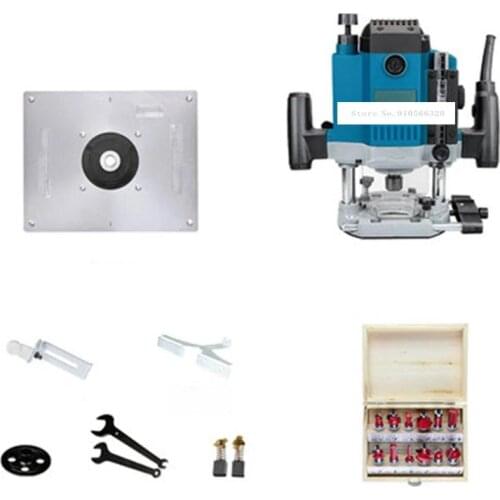 AT3311B Electric Trimmer Wood Milling Machine Multi-function Wood Milling Woodworking Engraving Machine 220V 50Hz 1800W 0-65mm