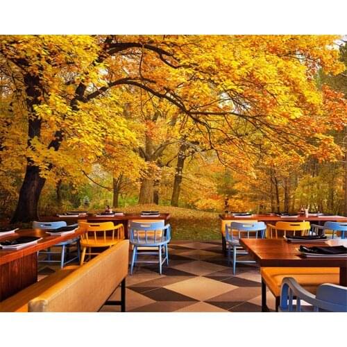 Beibehang wallpaper green forest birch landscape TV background wall papel de parede wallpaper for walls 3 d photo wall mural