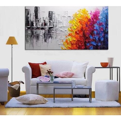 Large Hand Painted Oil Painting Hand Made Abstract Modern Wall Painting Road Palette Knife On Canvas Wall Art Home Decor