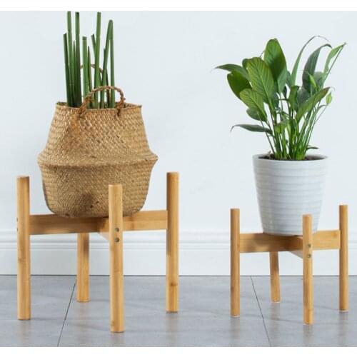 Bonsai Plant Stand Plant Holder Mid Century Wood Modern Flower Potted Holder Rack For Indoor Outdoor