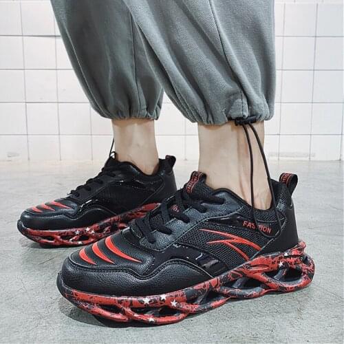 Breathable Men Sneakers Fitness Lace-up Men Casual Shoes Trend Damping Jogging Shoes Comfortable Non-slip Men Fashion Shoes 2020