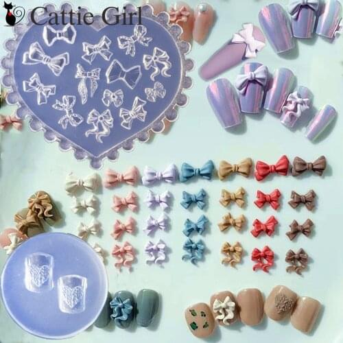1pc Bow Gemstone Retro Beauty Head 3D Acrylic Nail Mold Palace Nail Decorations DIY Design Silicone Manicure Mold Nail Art