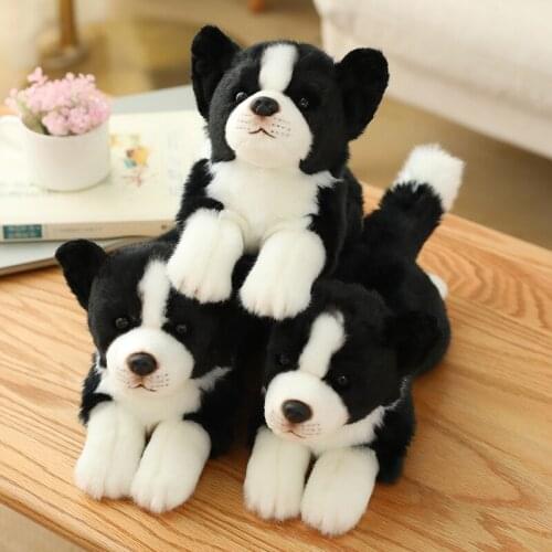 Simulation Border Collie Dog Plush Toy Stuffed Animal Super High Quality Hound Toy For Luxury Home Decor Pet Lover Birthday Gift