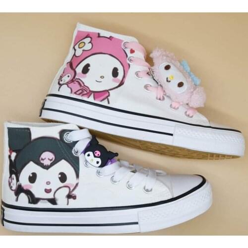 Summer New Cartoon Print Canvas Shoes Female Students Casual Flats Shoes Harajuku Style JK Womens Shoes Lady Fashion Sneakers
