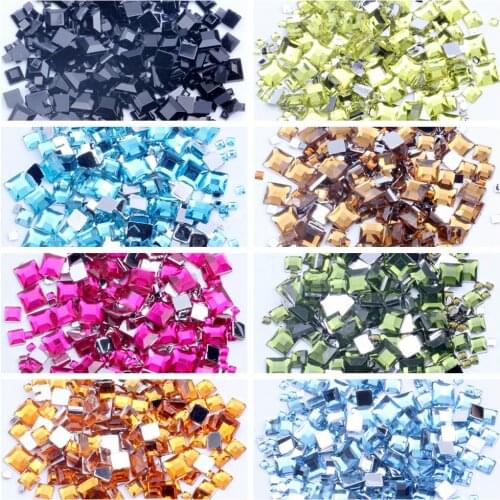 Nail Rhinestones FlatBack Square 4mm 10000pcs Bulk Bag For Crafts Scrapbooking Nail Art Decoration DIY Clothes