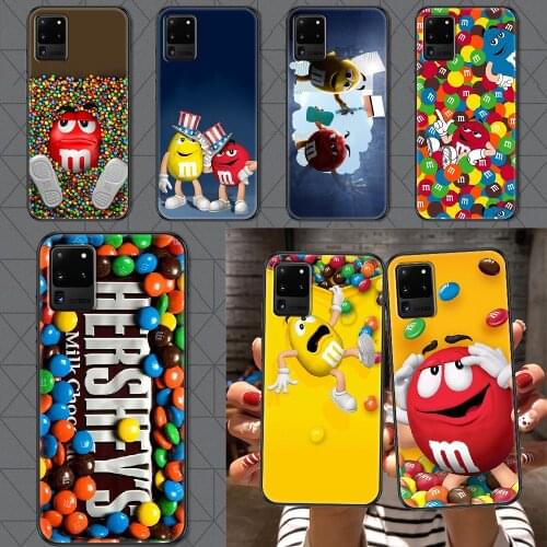M&Ms Chocolate Brand Phone case For Samsung Galaxy Note 4 8 9 10 20 S8 S9 S10 S10E S20 Plus UITRA Ultra black fashion funda tpu