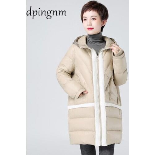 Fashion womens winter down jacket stand collar short single-breasted coat preppy style parka ladies chic outwear female