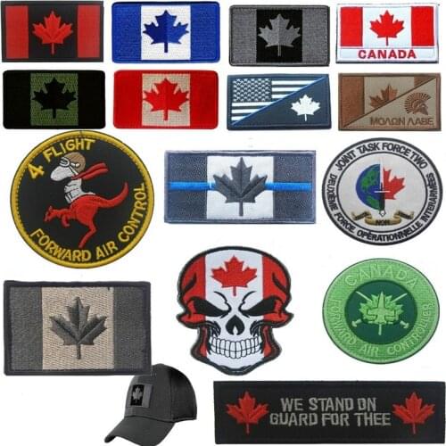 Canada Police SWAT TEAM Badges Hook Embroidery Patches Military Tactical Armbands Sewings Appliques Clothes Accessories Patch