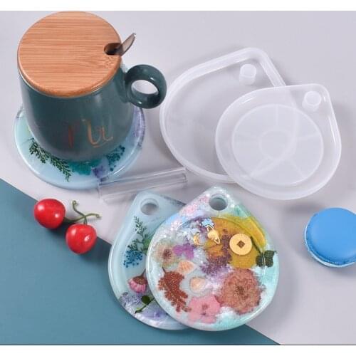New Transparent Silicone Mould Resin Decorative Craft DIY Water Drop Coaster Mold Epoxy Resin Molds For Jewelry