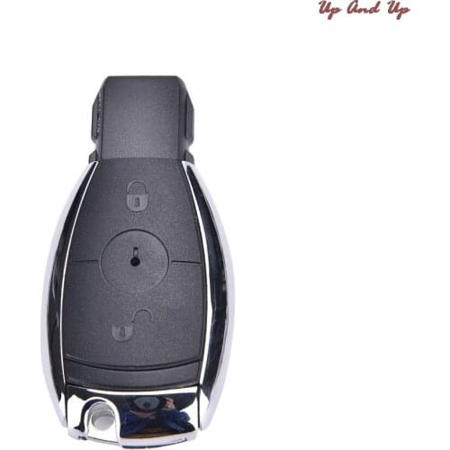 NEW Chrome 2 Button Smart Remote Key Case For MB CL SLk CLK C E S Class