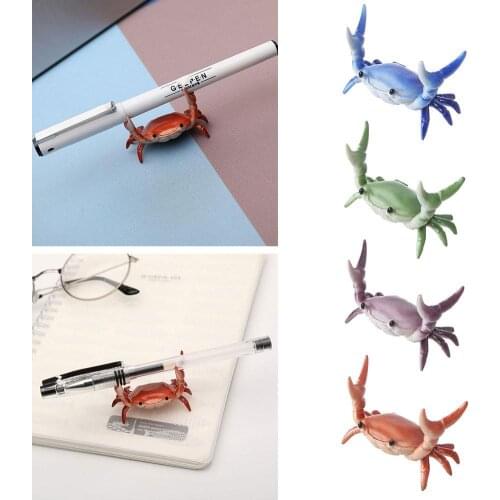 New Japanese Creative Cute Crab Pen Holder Weightlifting Crabs Penholder Bracket Storage Rack Gift Stationery