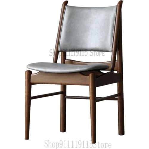 Nordic Style Solid Wood Dining Chair Modern Simple Single Back Chair Desk Chair