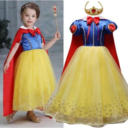 Fantasy Princess Dress 4-10 Years Girls Birthday Party Kids Dresses for Girls Costume Sleeping Beauty Children Cosplay Dress Up