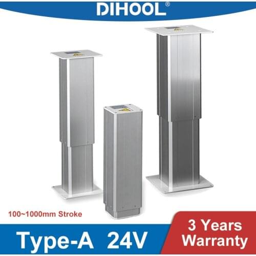 Lifting Column 2500N DC24v Motor Controller Tatami Underfloor RV Car Table Leg Adjustable Height Desk Electric Linear Actuator