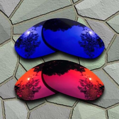 Violet Blue&Violet Red Sunglasses Polarized Replacement Lenses for Oakley Monster Dog