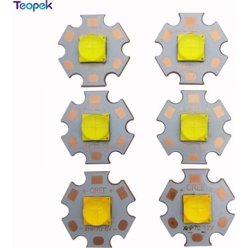 Cree XHP70.2 White 6500K / Neutral White 5000K Warm White 3000K High Power LED Emitter With 20mm/16mm DTP Copper MCPCB