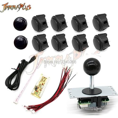 Zero Delay USB Encoder to Pc Arcade Joystick Push Buttons DIY Kit With 2pin Cables 8 Way 5pin Joystick for Mame Jamma Machine