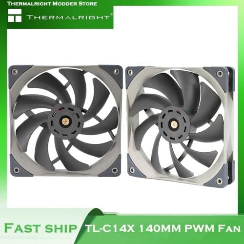 Thermalright TL-C14X 14cm PWM Fan 4Pin Computer Case Cooling 12cm Mounting Hole 1800 RPM 92.5 CFM Super Air Volume Servo Level