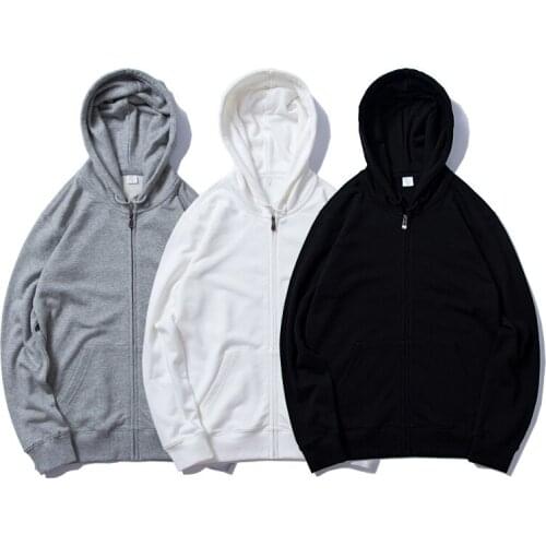 QUANBO 2021 Spring New Men Hooded Hoodies Mens Casual 360g Fabric Solid Basic Sweatshirts Quality Jogger Texture Pullovers