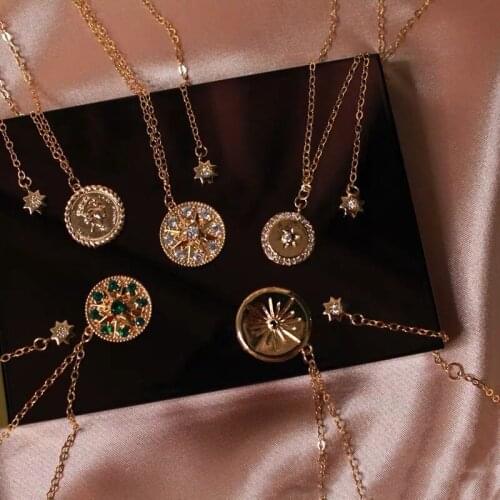 Hiyong Vintage Coin Chain Choker Necklace Queen Pendant Women Gold Silver Color Fashion Portrait Chunky Chain Necklaces Jewelry