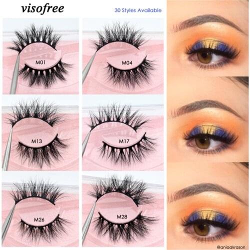 Visofree Mink Eyelashes 3D Mink Lashes Natural Flutter False Eyelashes Thick Lashes Cruel-free Mink Eyelashes Makeup cilios
