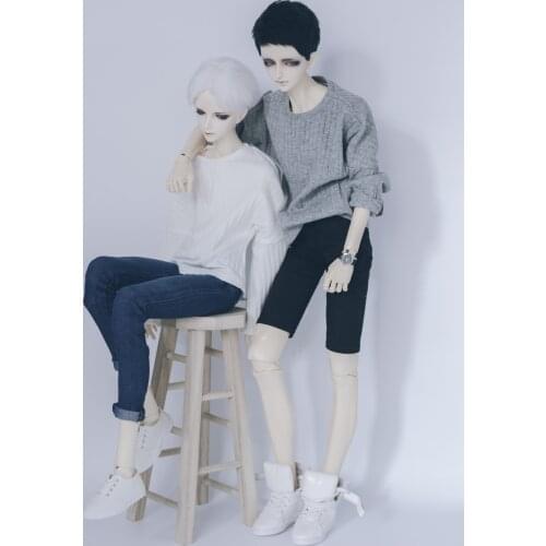 D01-P601 Doll handmade clothes 1/4 1/3 uncle MSD SSDF SD doll Accessories Striped trumpet sleeve knit t-shirt 1pcs