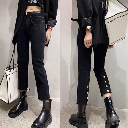 Woman Jeans Pants Large Size High Waist Straight Autumn Winter Pants Pantalones Vaqueros