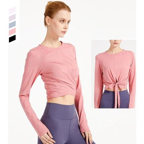 Women Fitness Tops Workout Training Exercise Gym T Shirts Sport Body Building Yoga Clothing Running Hiking Long Sleeve Tee TX22