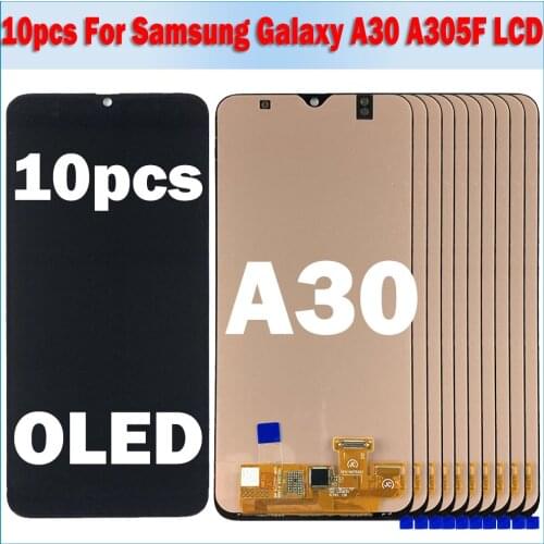 10 Piece/lot OLED LCD For SAMSUNG GALAXY A30 A305/DS A305FN A305G A305GN A305YN LCD Touch Screen Digitizer Assembly